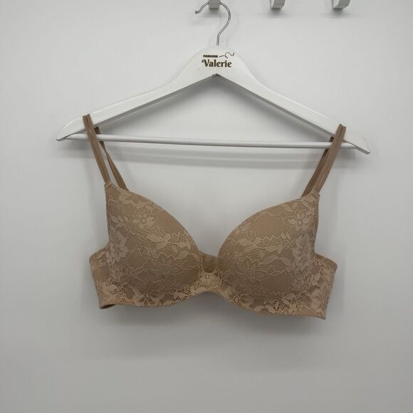 Victorias Secret Nude Lace Bra Classic Size 34C - Picture 1 of 5